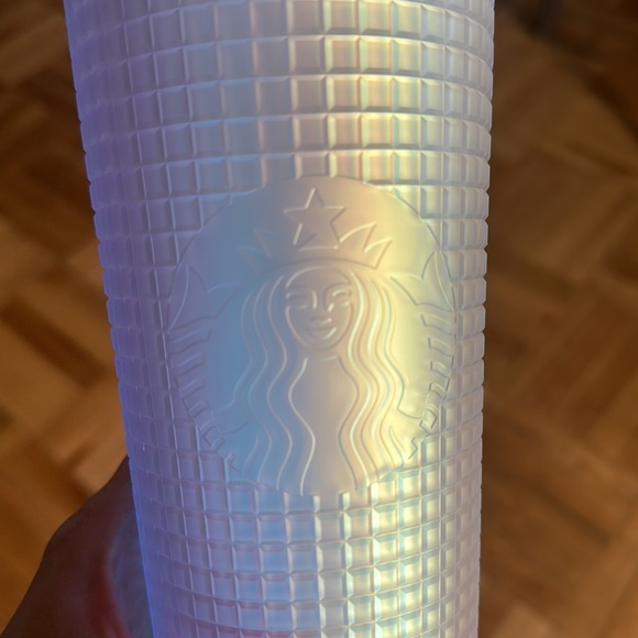 ✨BRAND NEW✨STARBUCKS Unicorn Iridescent Soft Touch Grid Venti Tumbler Cold Cup - Picture 8 of 8